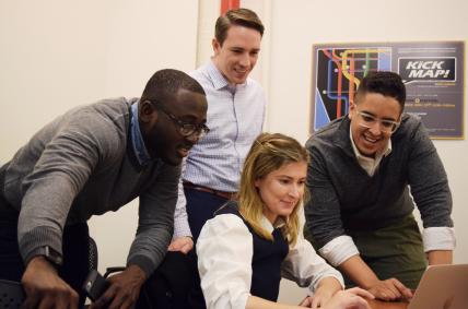 From left: Jasiel Martin-Odoom, Michael Brocker, Harriet Flavel, and Jeffrey Jiménez