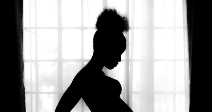 Pregnant woman silhouette